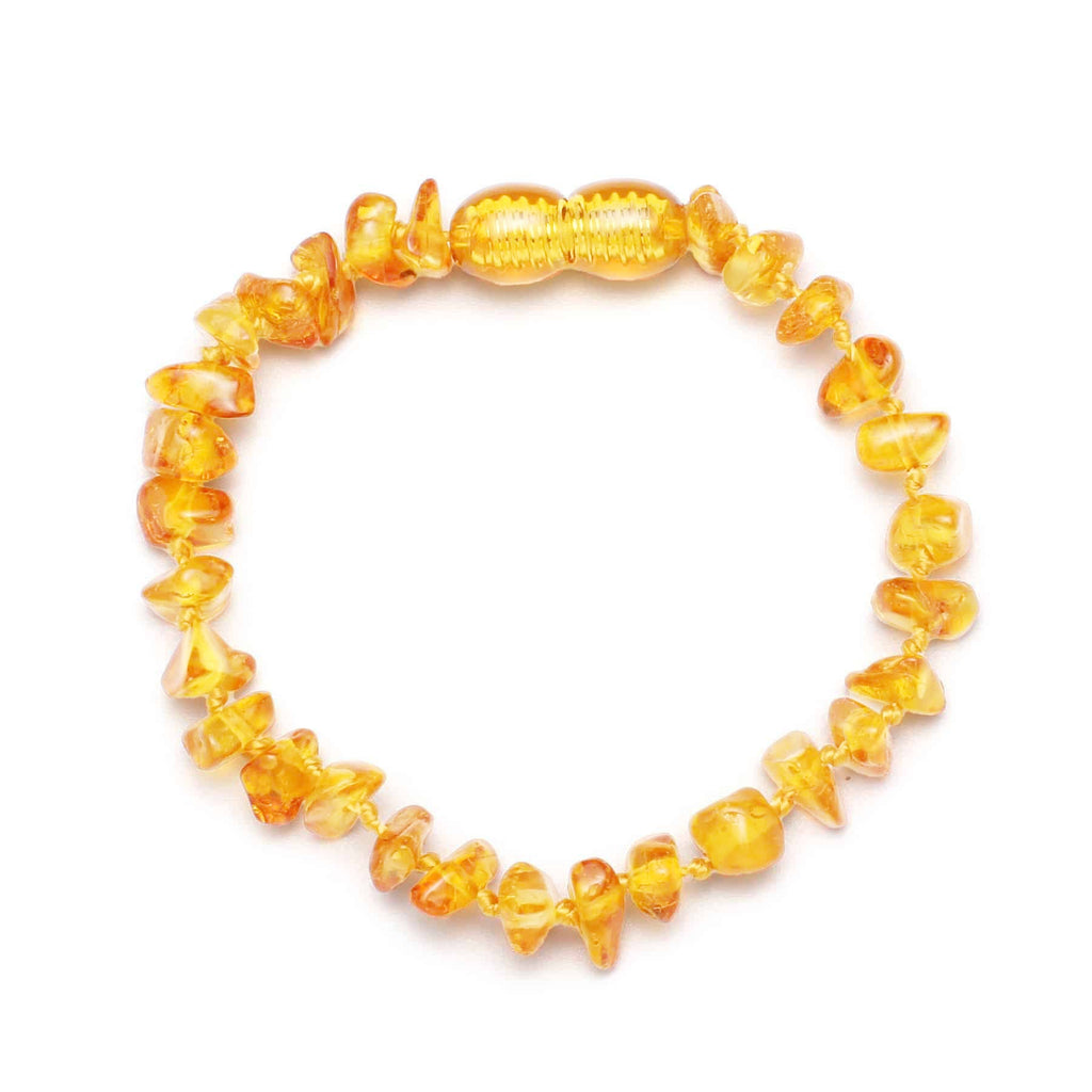 Baby/Child - Amber Bracelet - Lemon - Chips, Polished - 14cm