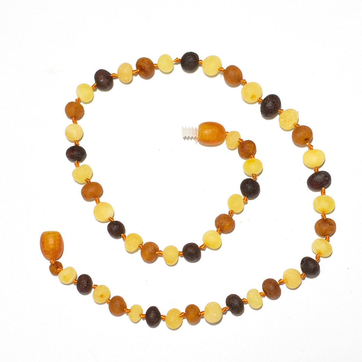 Baby/Child - Amber Necklace - Raw Round Beads - 36cm - 4 Colors