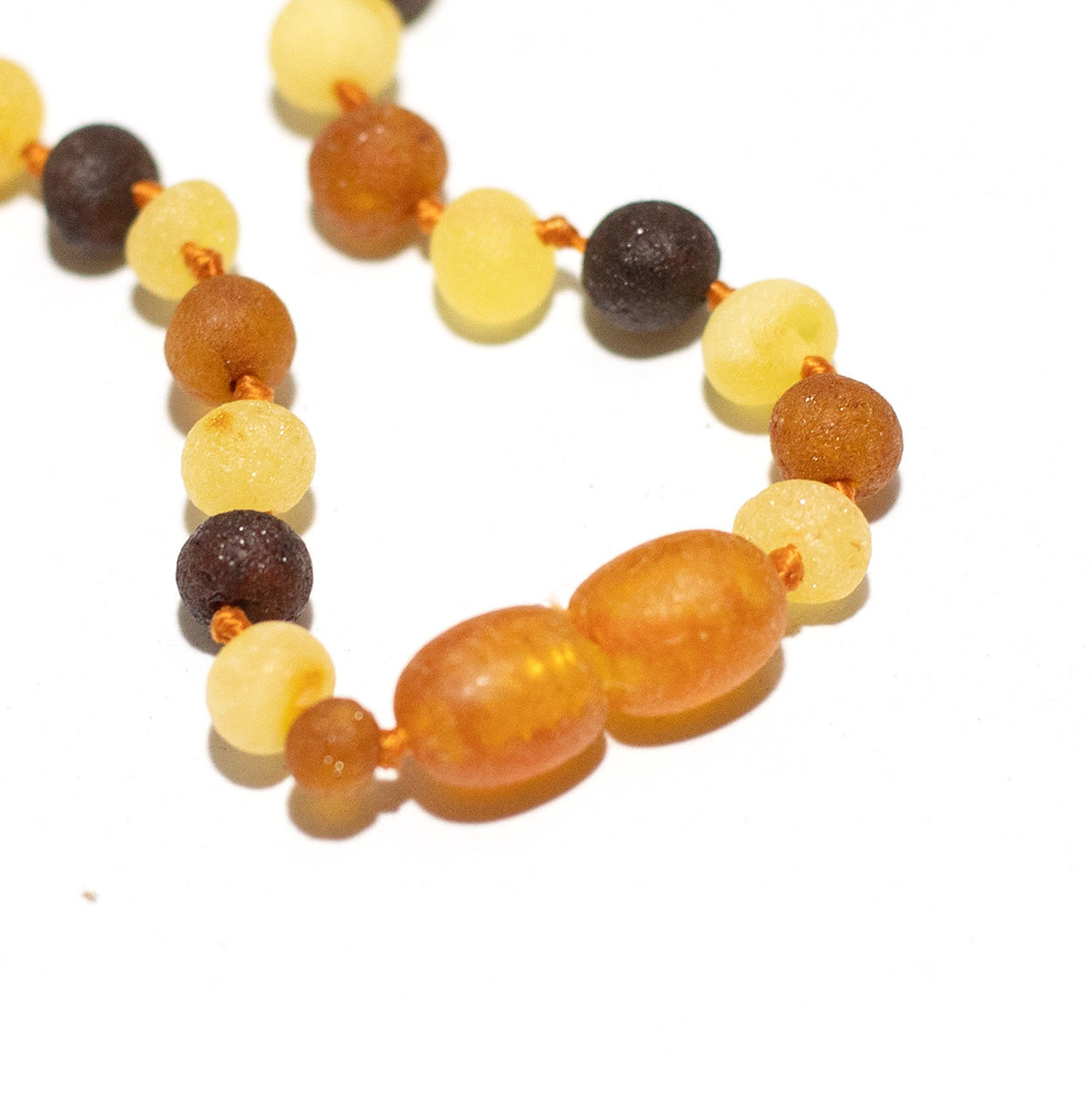 Baby/Child - Amber Necklace - Raw Round Beads - 36cm - 4 Colors