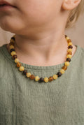 Baby/Child - Amber Necklace - Raw Round Beads - 33cm - 4 Colors