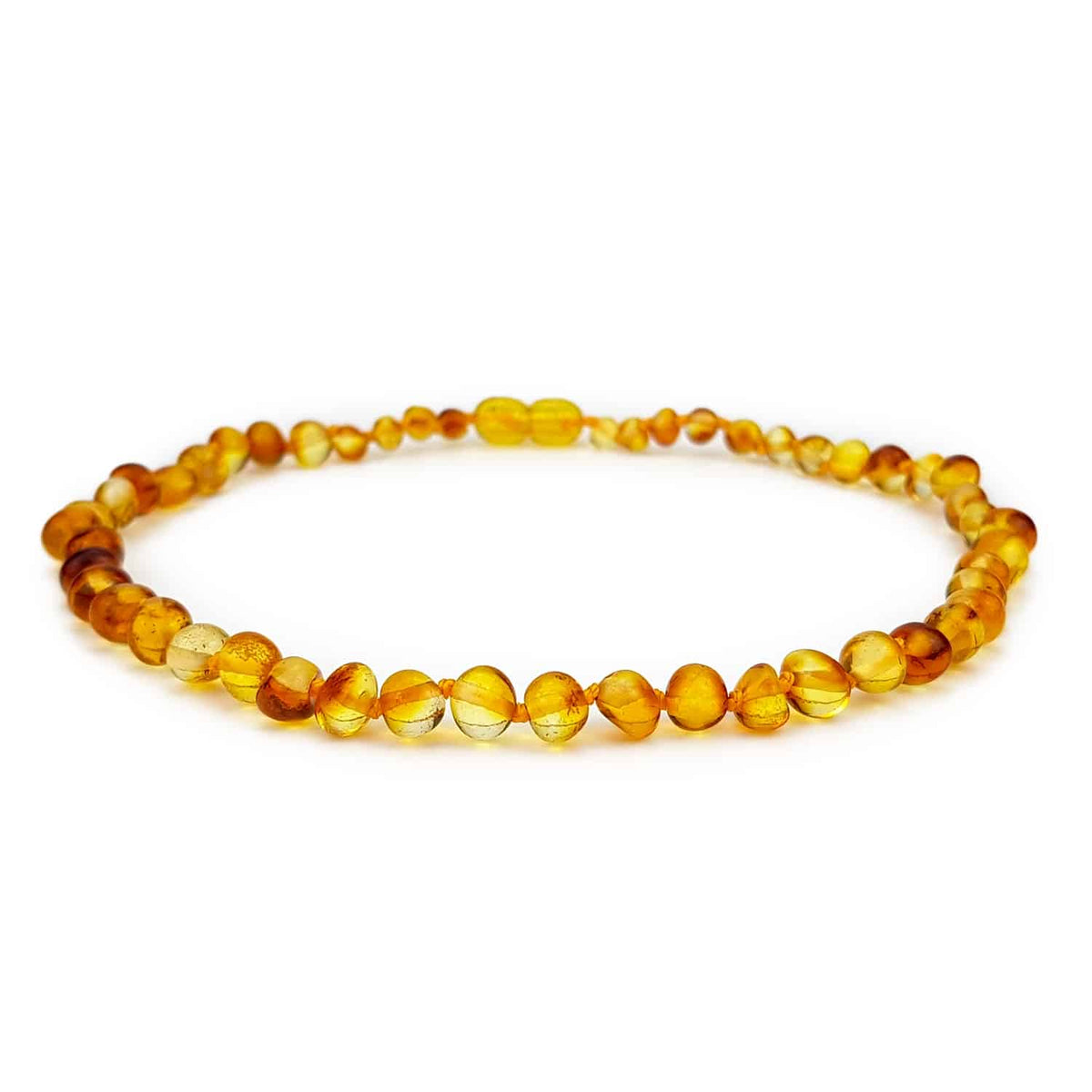Baby/Child - Amber Necklace - Honey - Polished Round Beads - 33cm