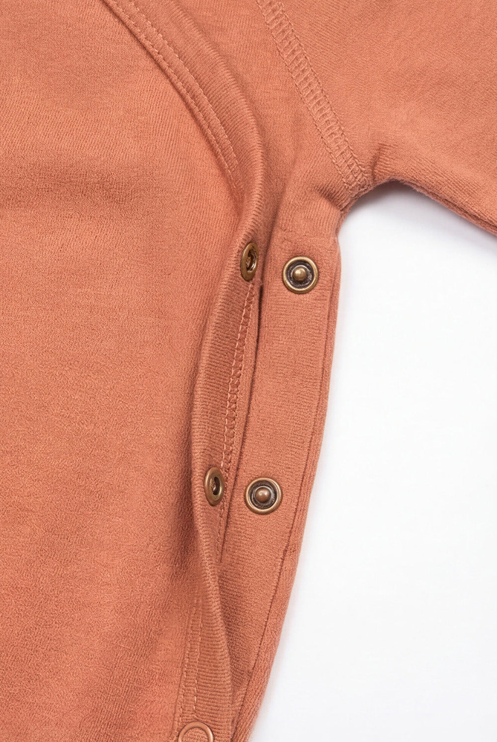 Wool Baby Footed Suit - Merino Wool - Coral Gold