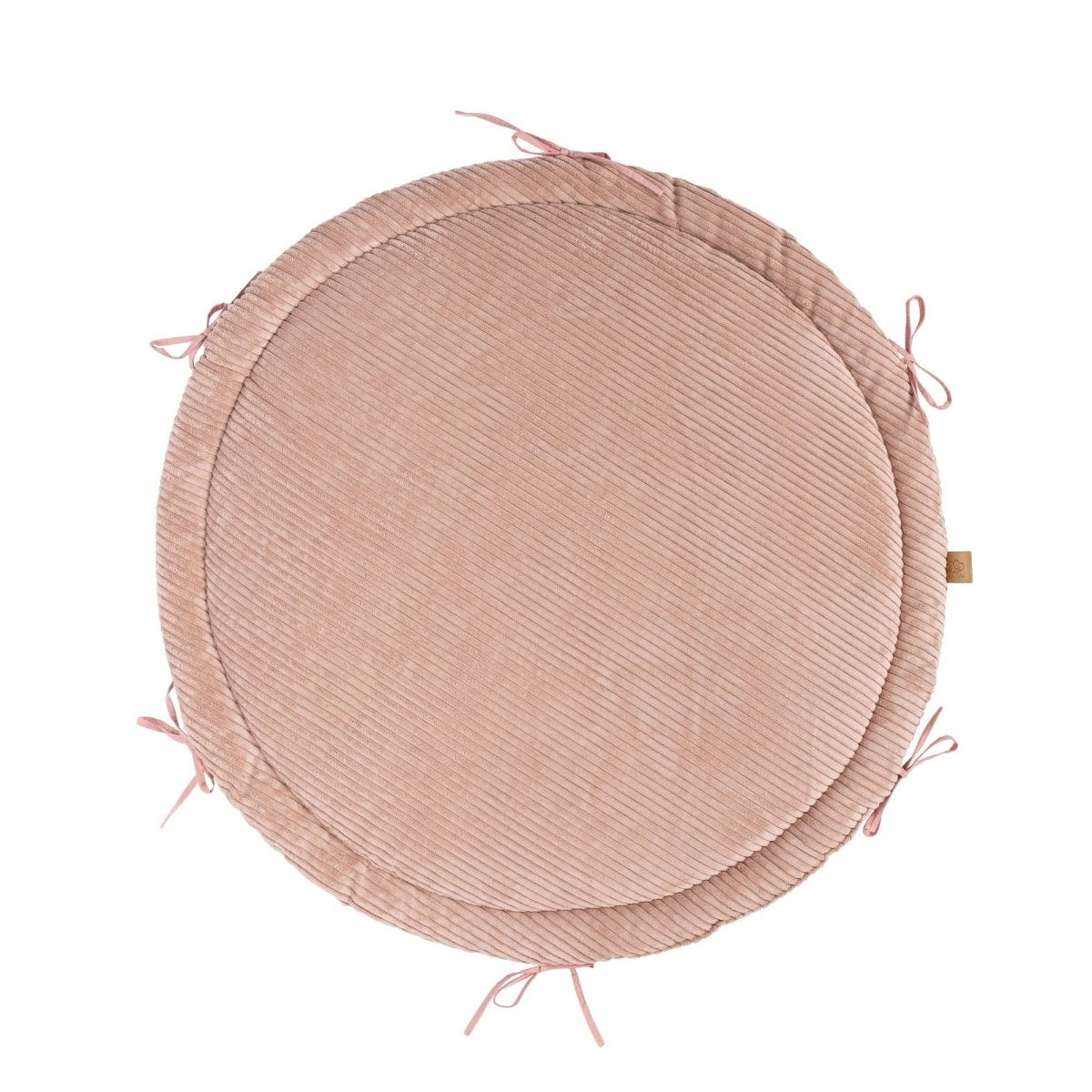 Baby Cocoon with Braided Protective Bumper & Play Mat — Velvet Corduroy (Powder Pink) - Tiny Tugz™