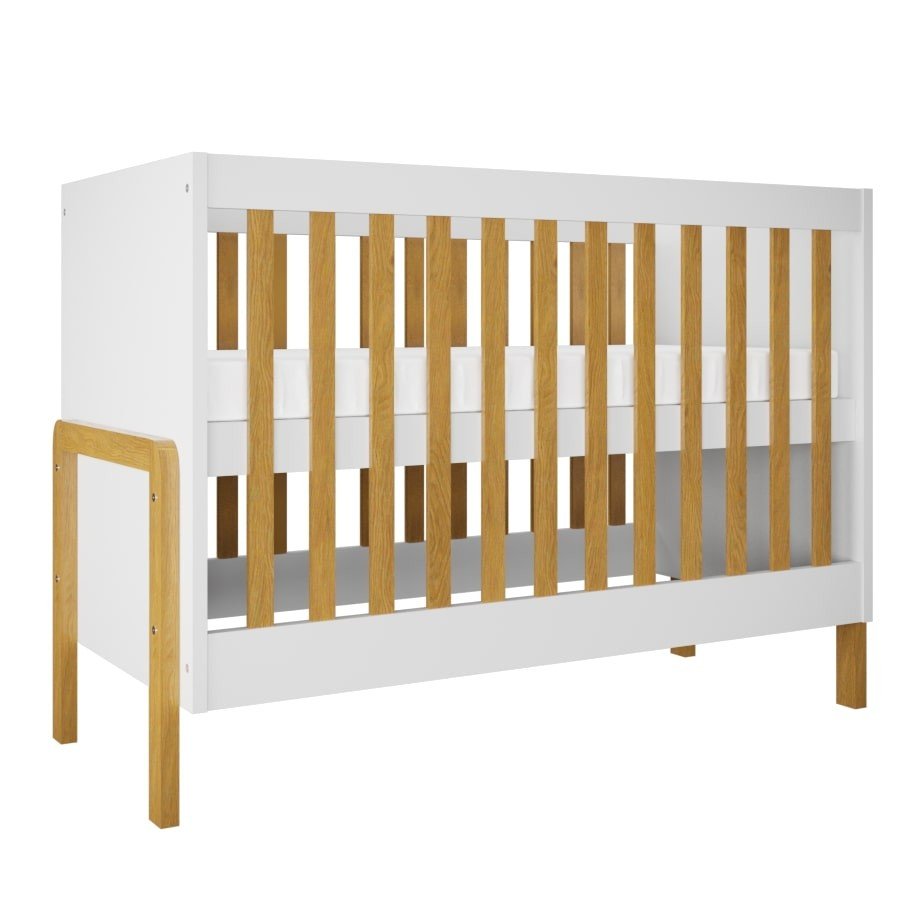 Baby Cot Victor 120x60 - Adjustable Height, Solid Oak Slats - Tiny Tugz™