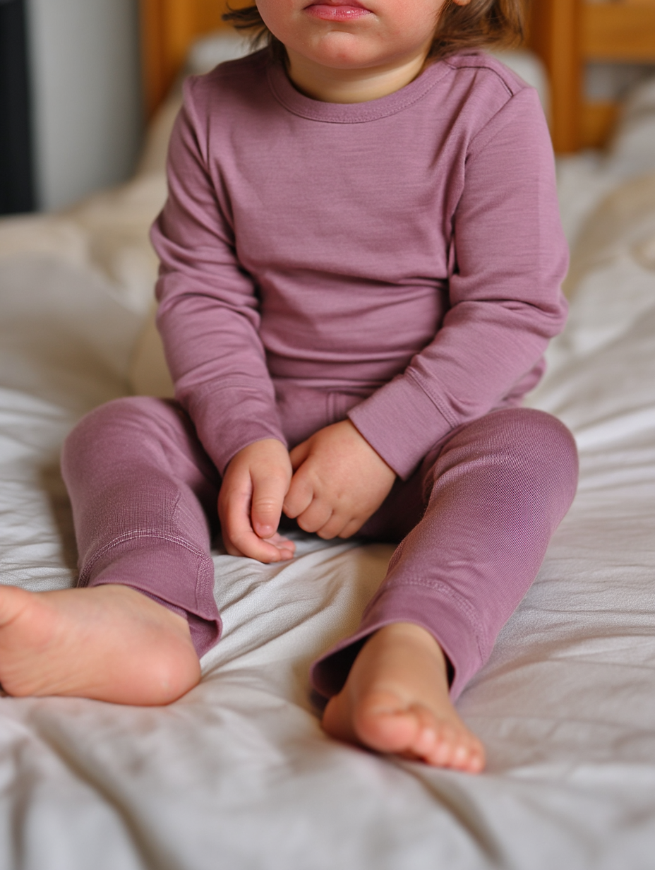 Wool Baby & Children's Sweater - Merino Wool - Lavender Mist