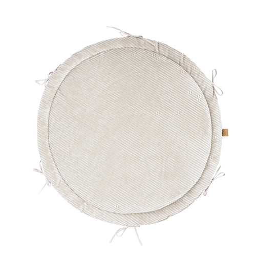 Baby Nest & Play Mat With Crib Bumper Braid - Ecru