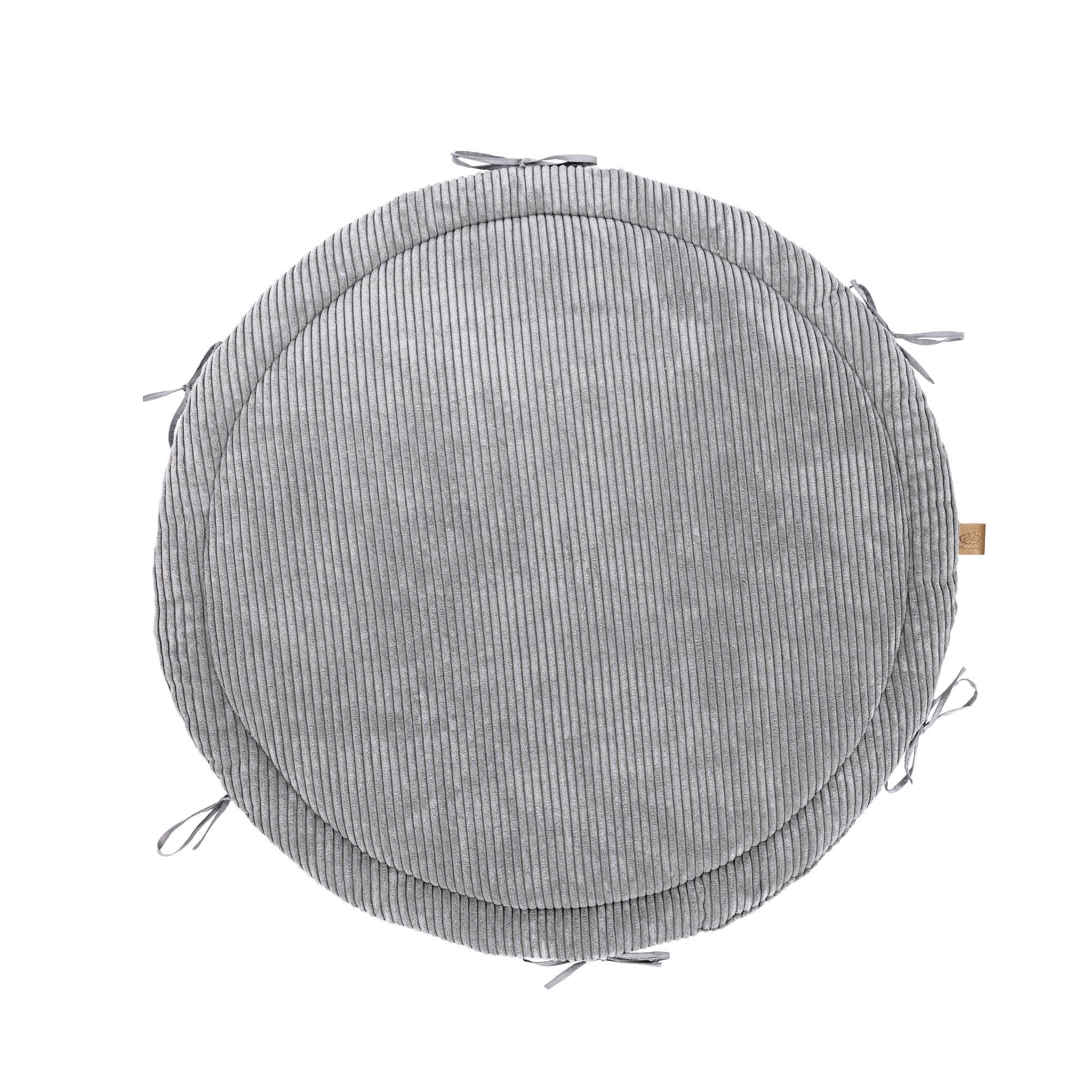 Baby Nest & Play Mat With Crib Bumper Braid - Grey