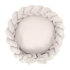 Baby Nest & Play Mat With Crib Bumper Braid - Vanilla