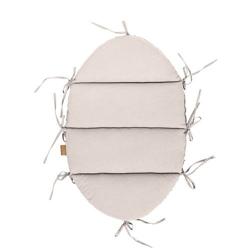 Baby Nest With Braided Bumper - Ecru