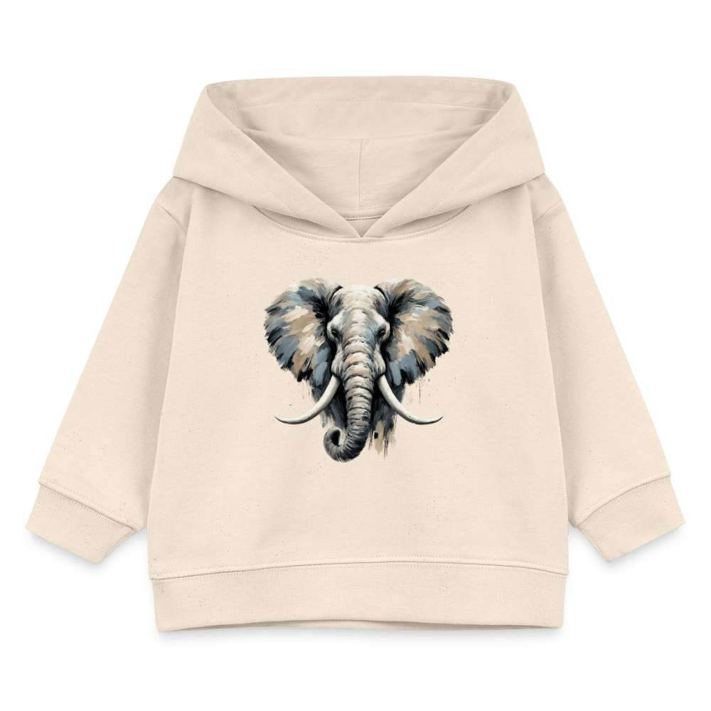 Baby Organic Cotton Blend Hoodie (Canvas Elephant) - Tiny Tugz™