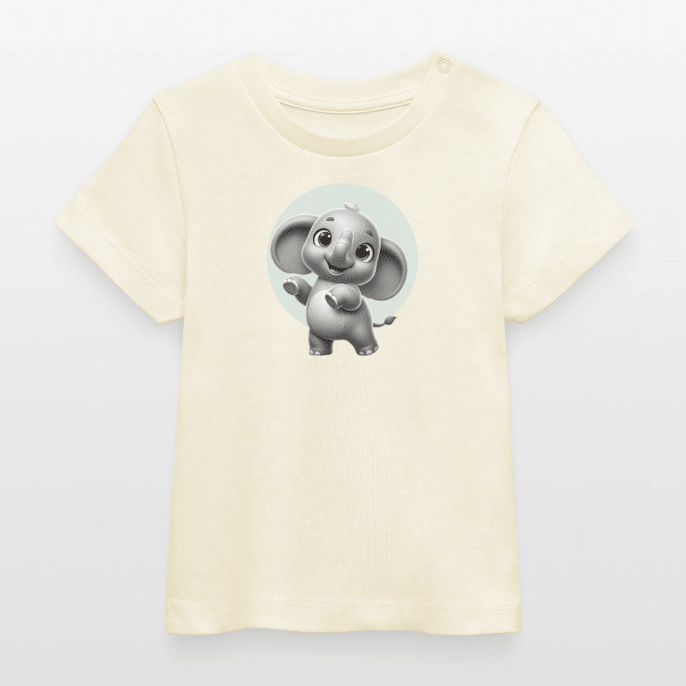 Baby Organic Cotton T-shirt (3D Elephant Illustration) - Tiny Tugz™