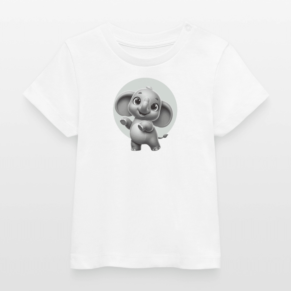 Baby Organic Cotton T-shirt (3D Elephant Illustration) - Tiny Tugz™