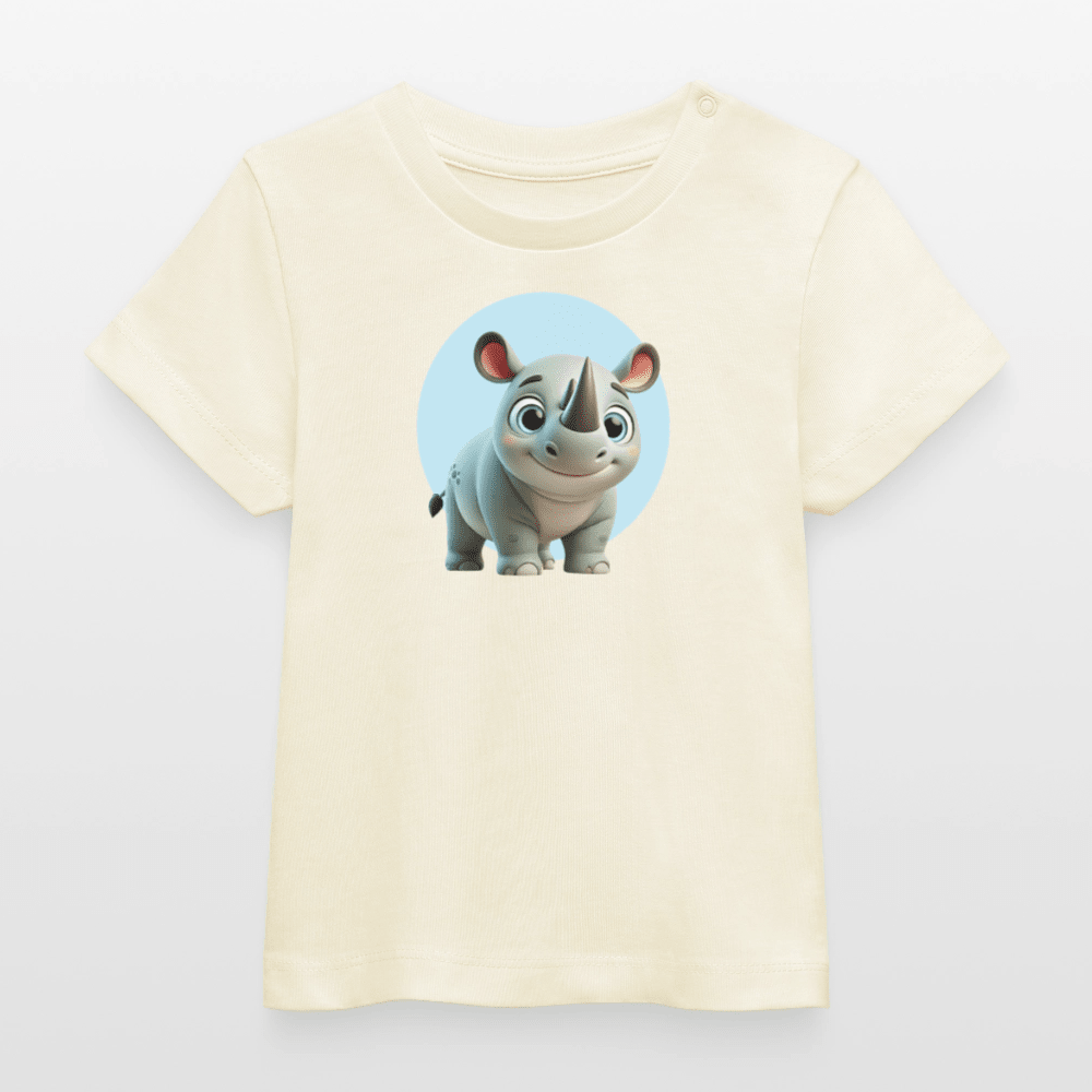 Baby Organic Cotton T-shirt (3D Rhino Illustration) - Tiny Tugz™