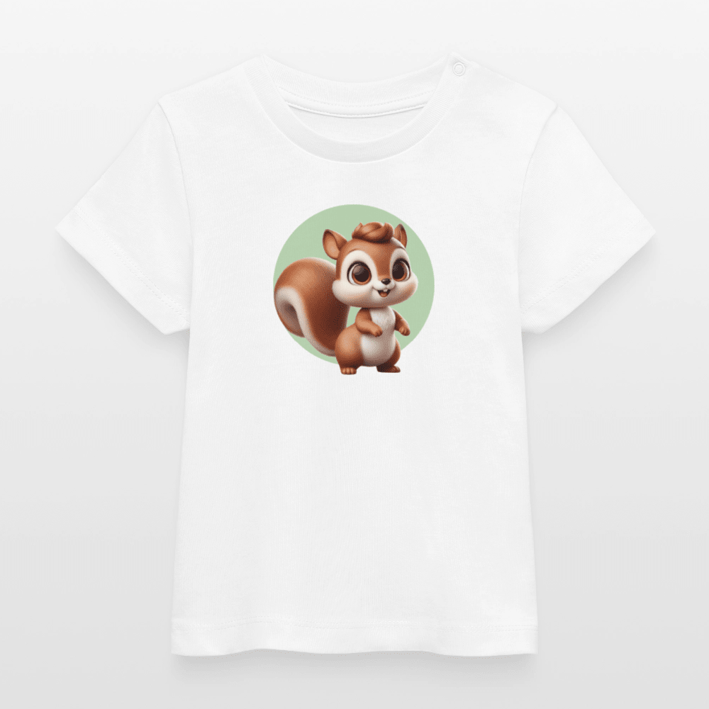 Baby Organic Cotton T-shirt (3D Squirrel Illustration) - Tiny Tugz™