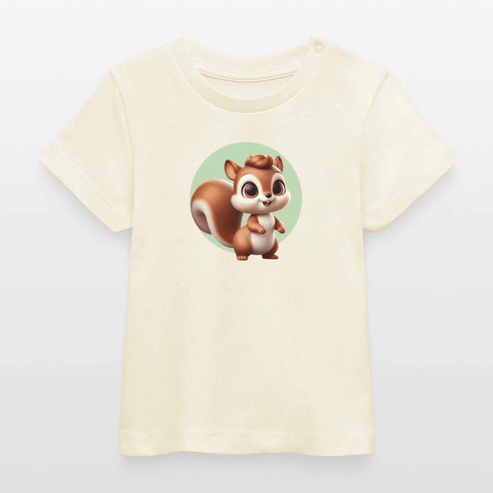 Baby Organic Cotton T-shirt (3D Squirrel Illustration) - Tiny Tugz™