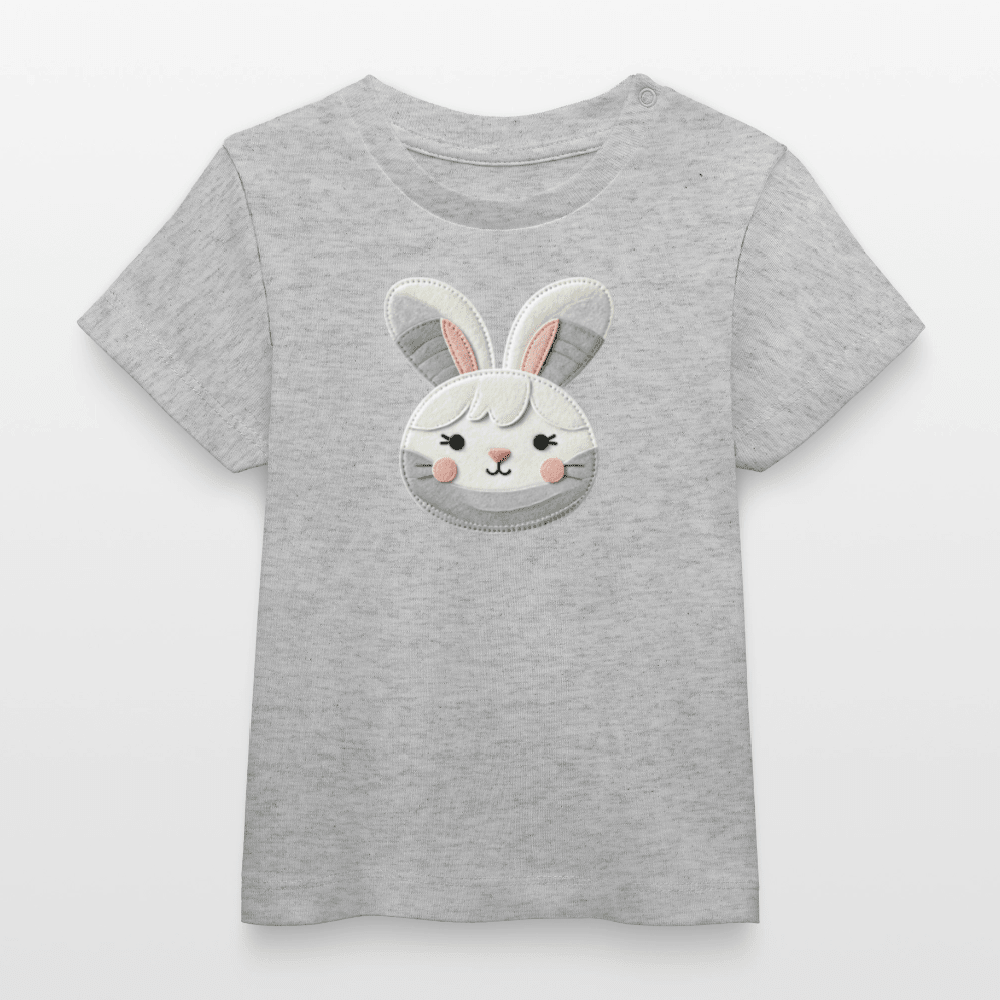 Baby Organic Cotton T-shirt (Felt Appliqué Bunny) - Tiny Tugz™