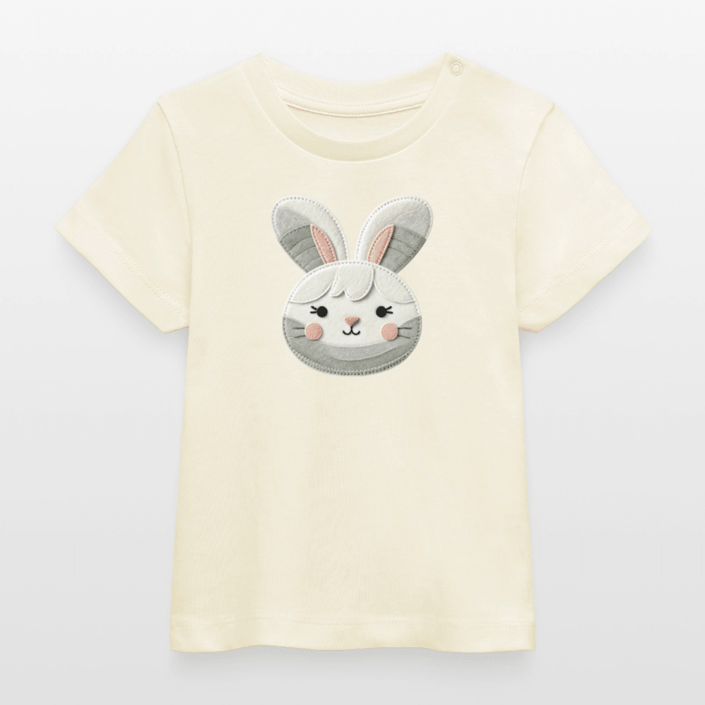 Baby Organic Cotton T-shirt (Felt Appliqué Bunny) - Tiny Tugz™