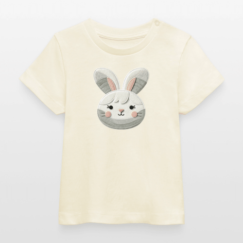 Baby Organic Cotton T-shirt (Felt Appliqué Bunny) - Tiny Tugz™
