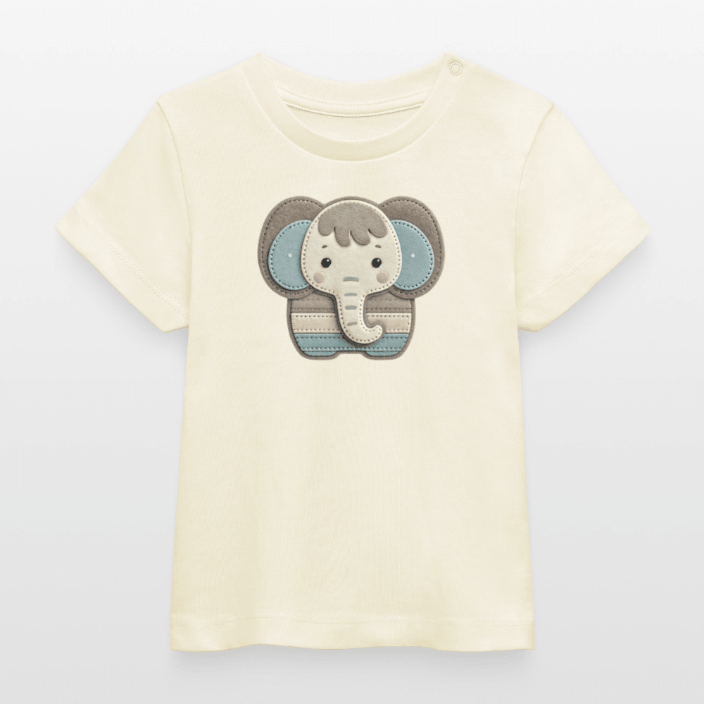 Baby Organic Cotton T-shirt (Felt Appliqué Elephant) - Tiny Tugz™