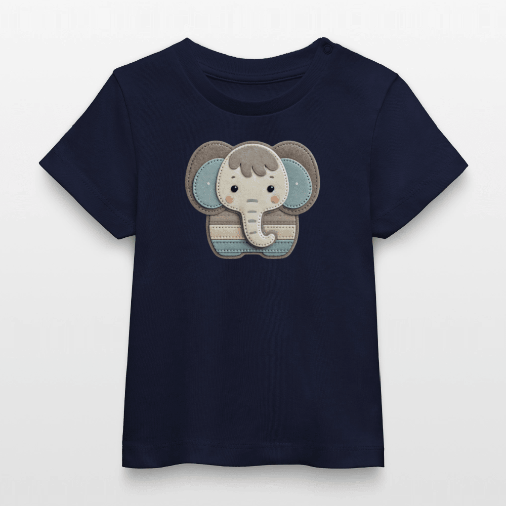 Baby Organic Cotton T-shirt (Felt Appliqué Elephant) - Tiny Tugz™