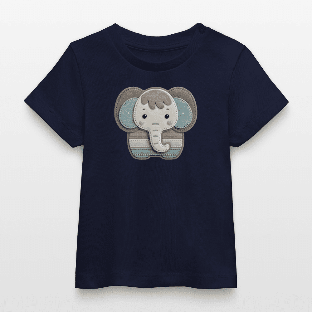 Baby Organic Cotton T-shirt (Felt Appliqué Elephant) - Tiny Tugz™