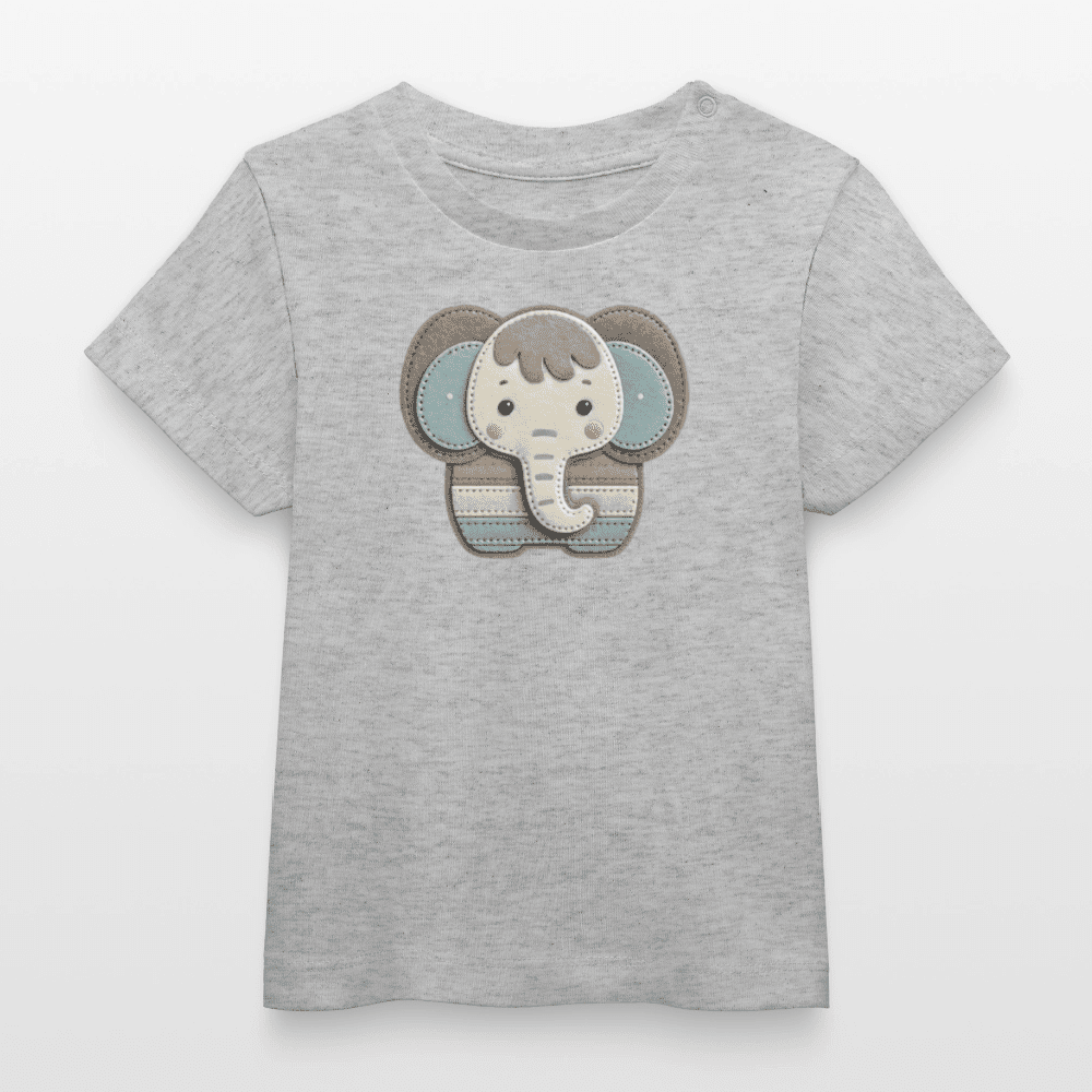 Baby Organic Cotton T-shirt (Felt Appliqué Elephant) - Tiny Tugz™
