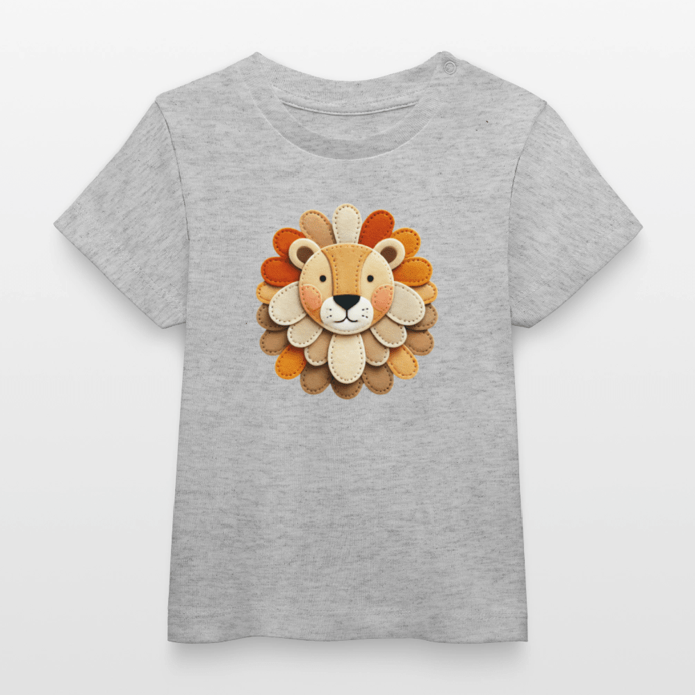 Baby Organic Cotton T-shirt (Felt Appliqué Lion) - Tiny Tugz™