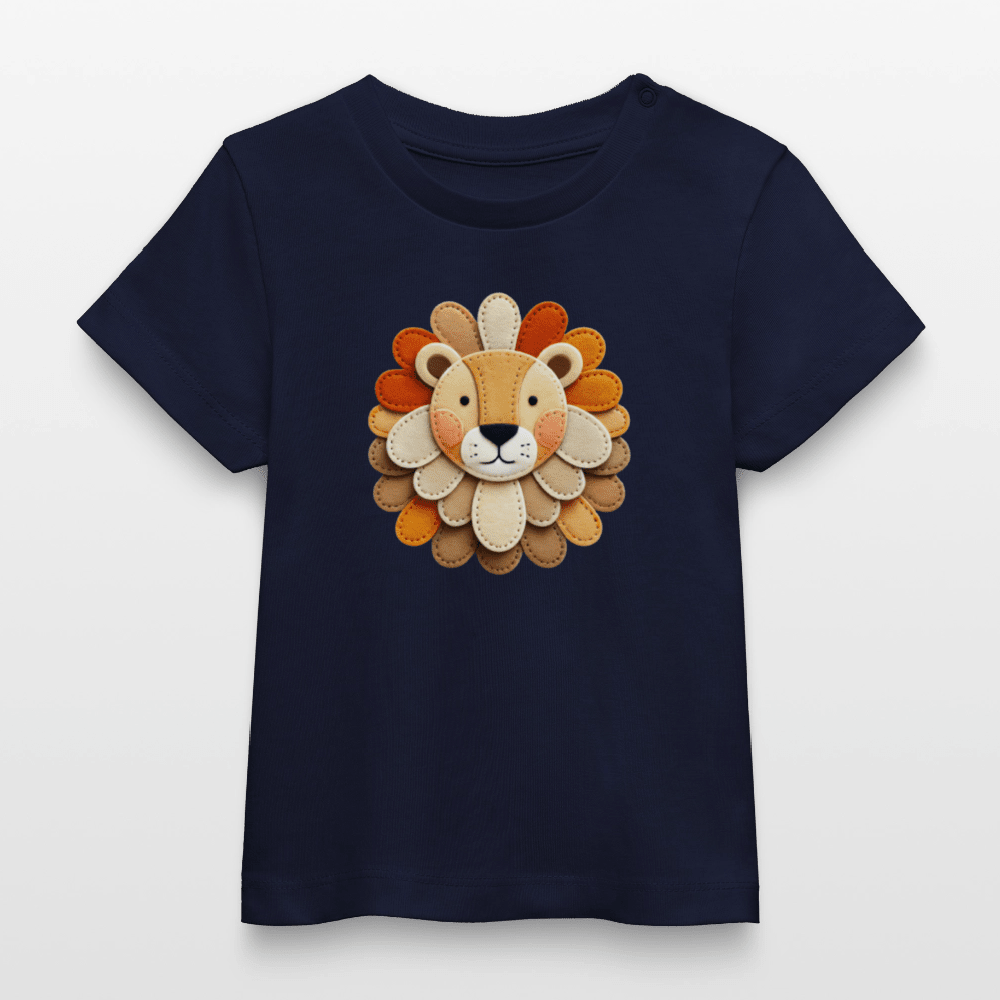 Baby Organic Cotton T-shirt (Felt Appliqué Lion) - Tiny Tugz™