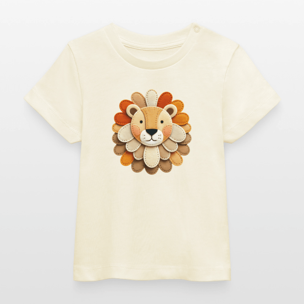 Baby Organic Cotton T-shirt (Felt Appliqué Lion) - Tiny Tugz™