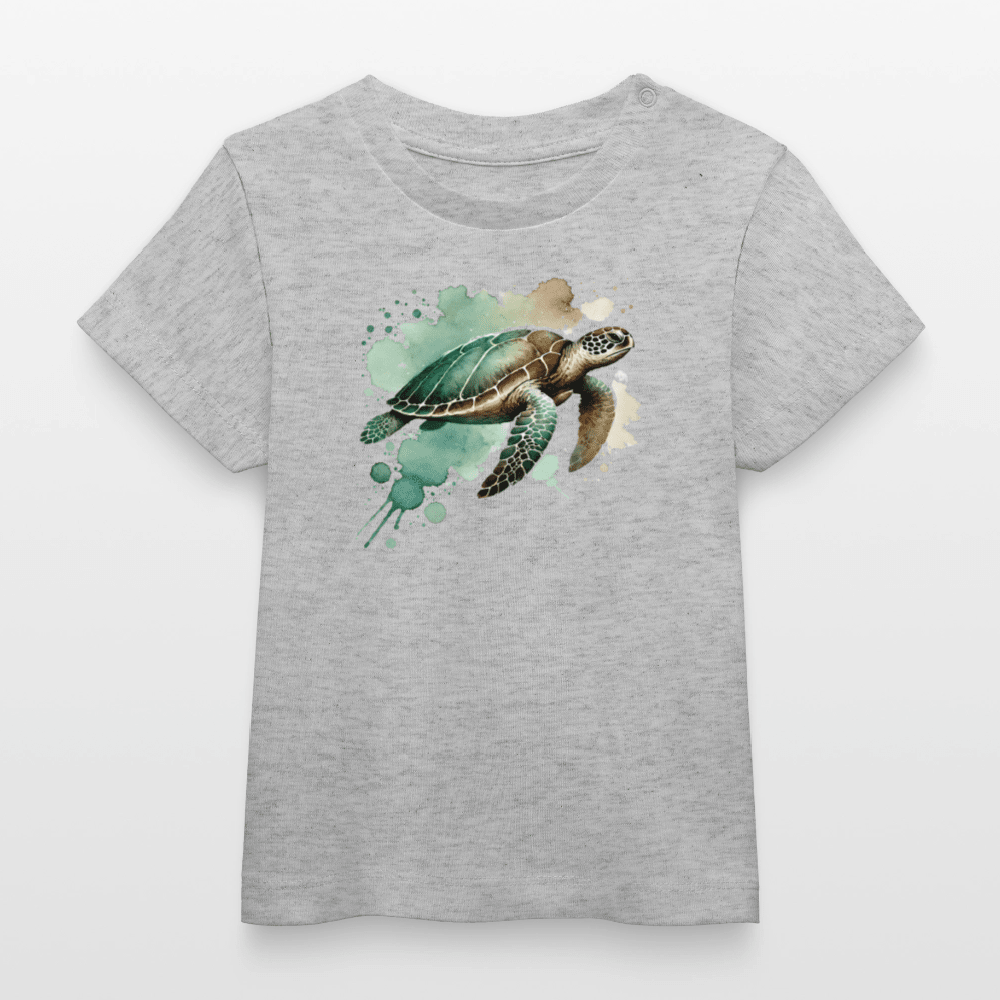 Baby Organic Cotton T-shirt (Turtle Watercolour Art) - Tiny Tugz™