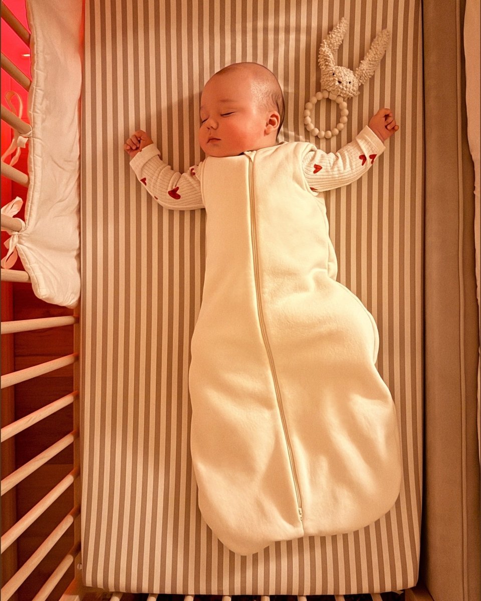 Baby Sleeping Bag 2.5 TOG (Warm) – White, 6–24 Months - Tiny Tugz™