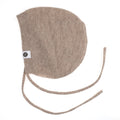 Knitted Wool Baby Bow Hat - Merino Wool - Cobble