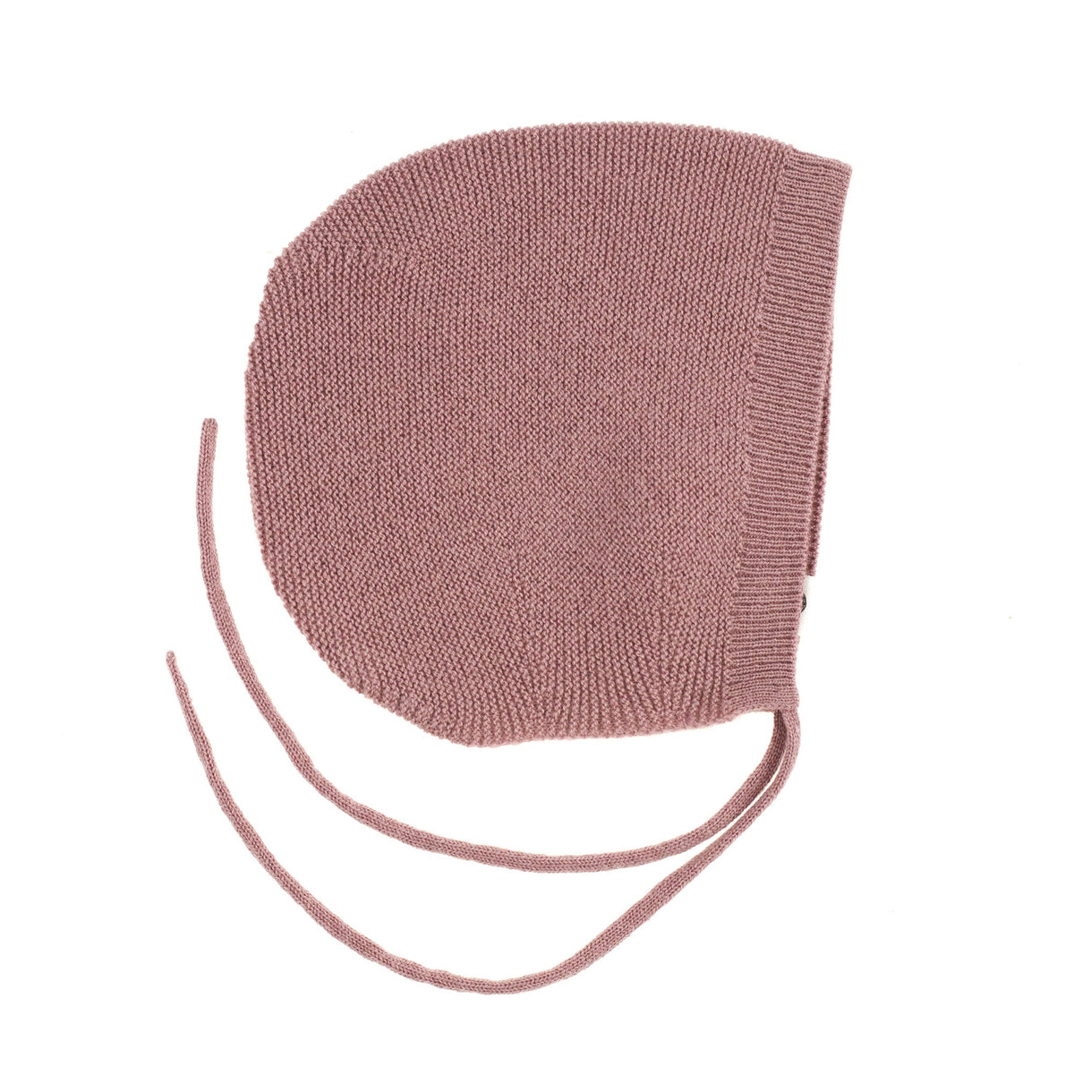 Knitted Wool Baby Bow Hat - Merino Wool - Haze