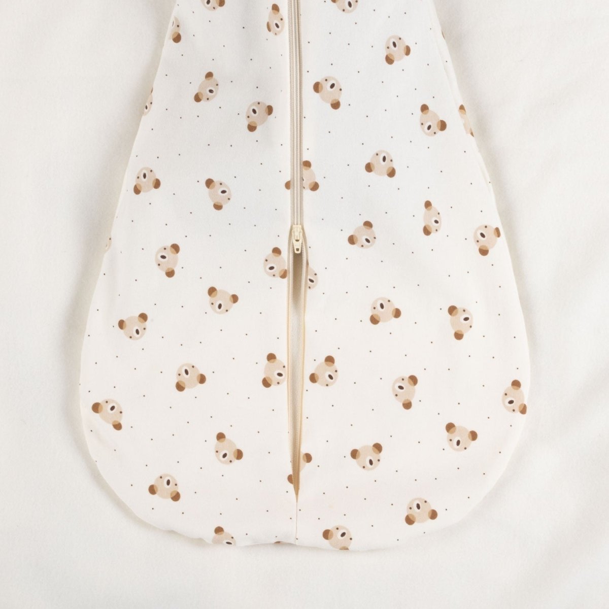 Baby Swaddle & Sleeping Bag 0.5 TOG (Light) – Beige / White - Tiny Tugz™