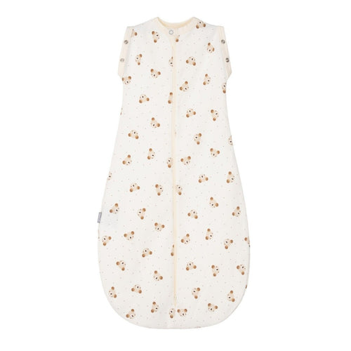 Baby Swaddle & Sleeping Bag 0.5 TOG (Light) – Beige / White - Tiny Tugz™