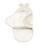 Baby Swaddle with Bear Ears – Ecru