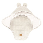 Baby Swaddle with Bear Ears – Ecru