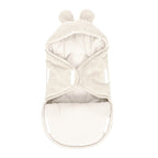 Baby Swaddle with Bear Ears – Ecru