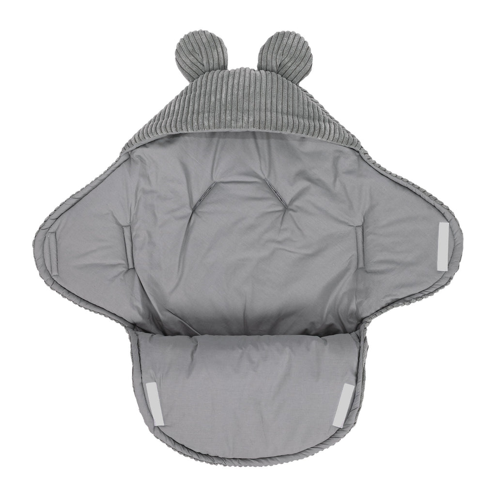Baby Swaddle with Bear Ears – Grey