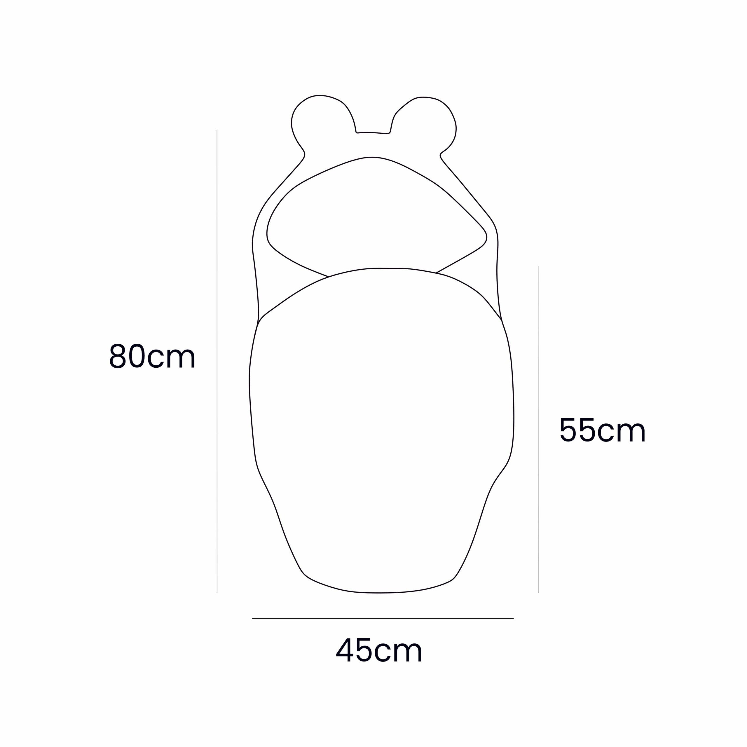 Baby Swaddle with Bear Ears – Grey