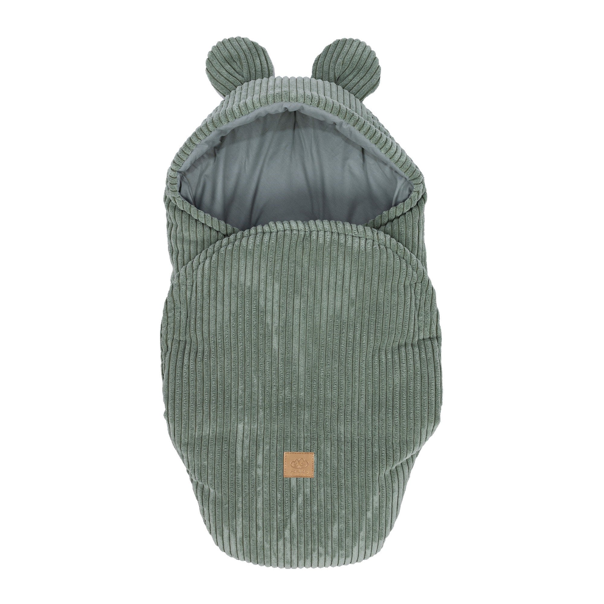 Baby Swaddle with Bear Ears – Olive Green