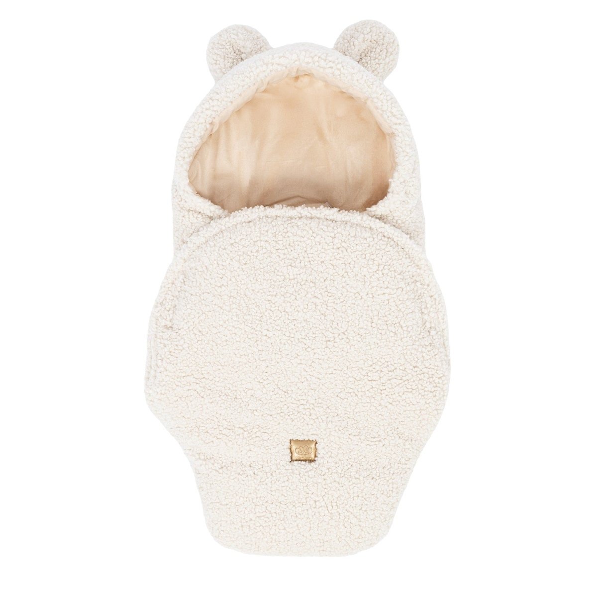 Baby Swaddle with Cotton Lining & Boucle Exterior (Cream) - Tiny Tugz™