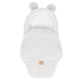 Baby Swaddle with Cotton Lining & Boucle Exterior (White) - Tiny Tugz™