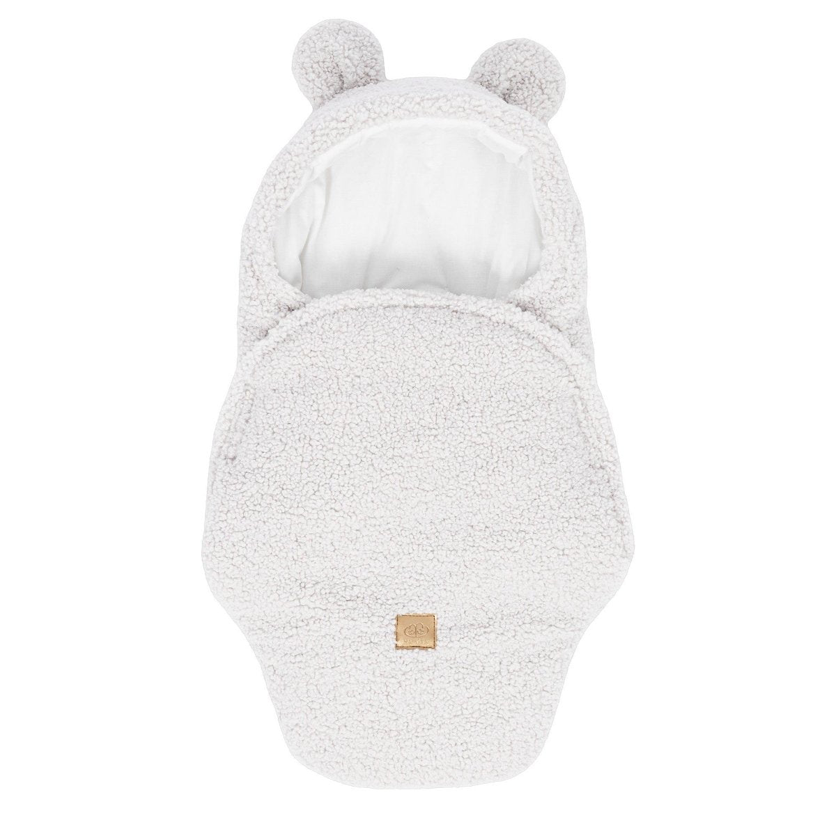 Baby Swaddle with Cotton Lining & Boucle Exterior (White) - Tiny Tugz™