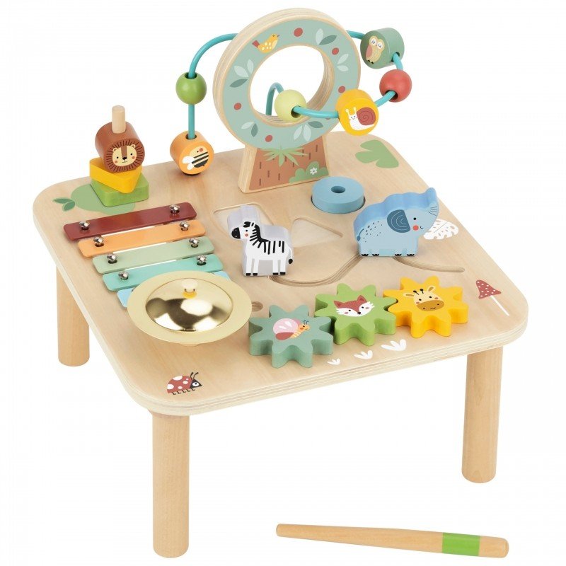 Baby & Toddlers Wooden Sensory & Motor Skills Activity Table - Tiny Tugz™