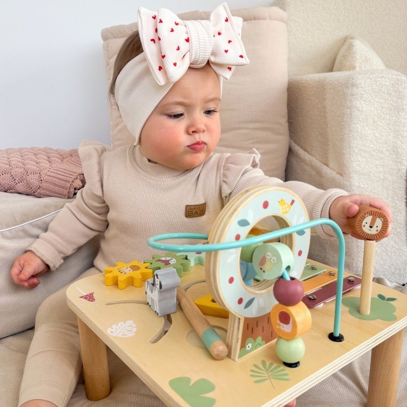 Baby & Toddlers Wooden Sensory & Motor Skills Activity Table - Tiny Tugz™