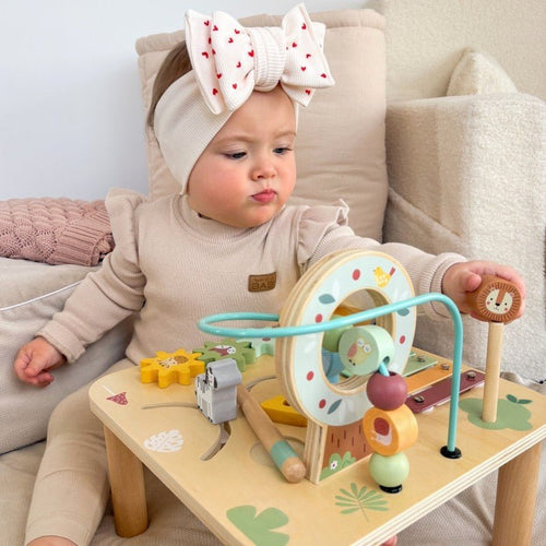 Baby & Toddlers Wooden Sensory & Motor Skills Activity Table - Tiny Tugz™