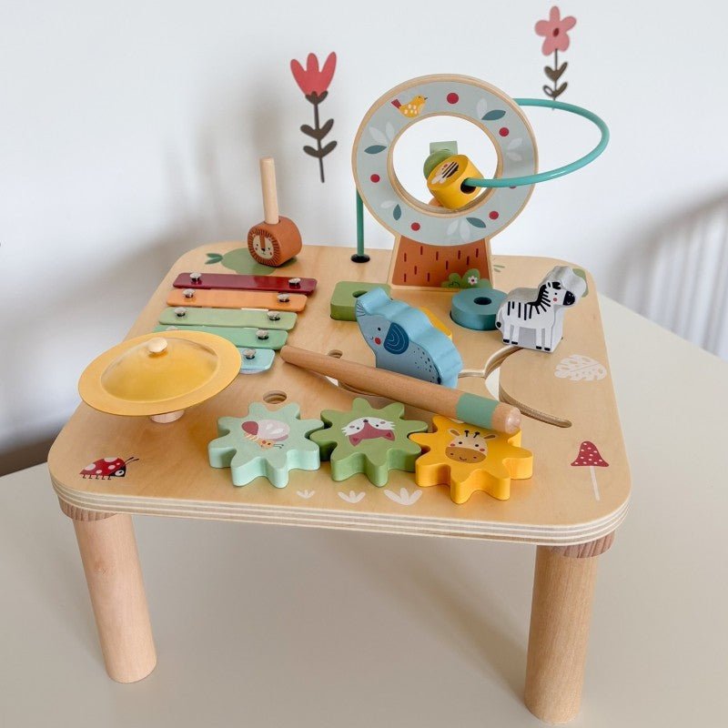 Baby & Toddlers Wooden Sensory & Motor Skills Activity Table - Tiny Tugz™