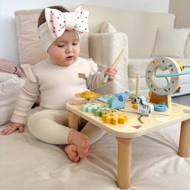Baby & Toddlers Wooden Sensory & Motor Skills Activity Table - Tiny Tugz™