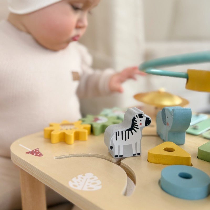 Baby & Toddlers Wooden Sensory & Motor Skills Activity Table - Tiny Tugz™